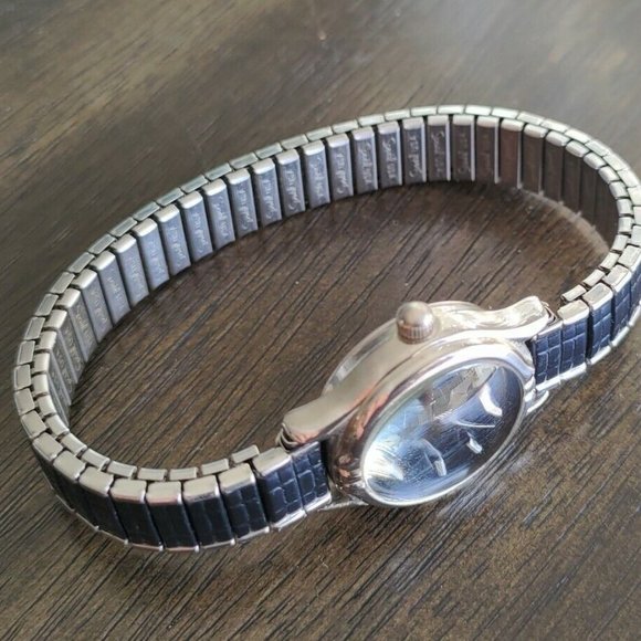 Rare Vintage Tiny Ladies Black Calvin Klein Watch Speidel Band New Battery VHTF - Picture 7 of 8